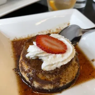 Chocolate Flan and Mezcal Old Fashioned