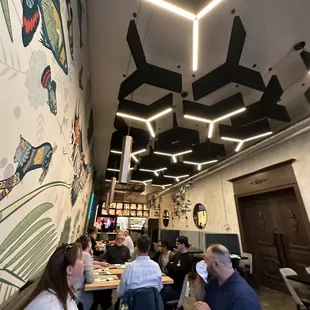 people eating in a restaurant