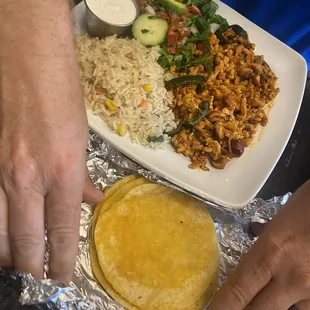 Poblano dinner with chicken