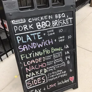 menu, sandwiches