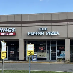 the front of the building