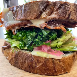 Marinated Kale &amp; Avocado Sandwich