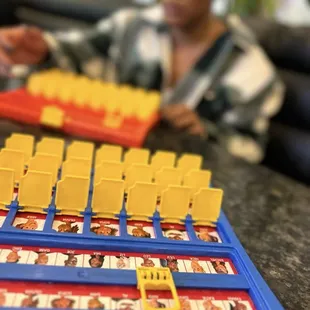 Guess who while we wait for our food