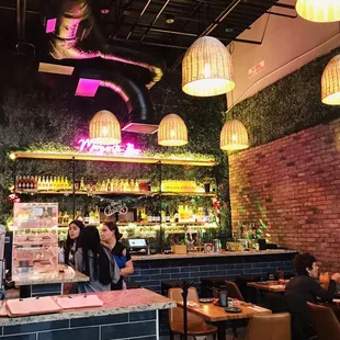 the interior of the restaurant