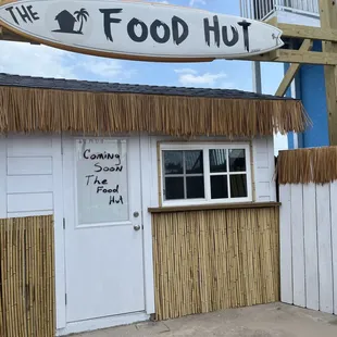 the entrance to the restaurant