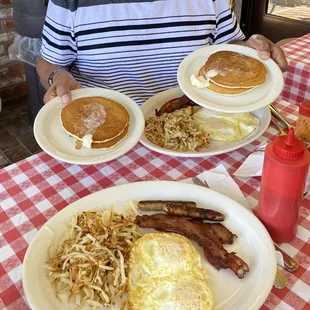 pancakes, food