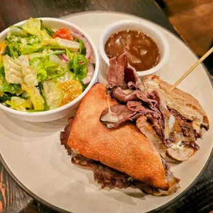 French dip with a side salad. Very tasty!