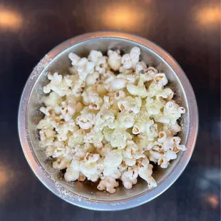 Complementary Parmesan popcorn