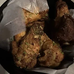 a basket of fried chicken