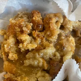 Good ole bread pudding!!! You gotta try it!