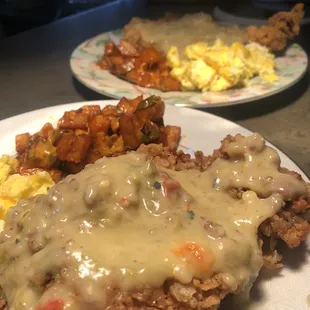 Green Chile chicken fried steak