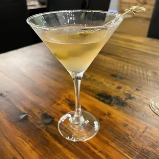 Not a full martini, no blue cheese olives