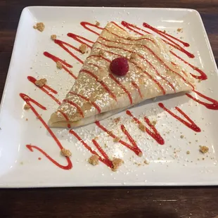 Raspberry Cheesecake Crepe