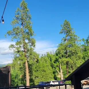 a view of the parking lot