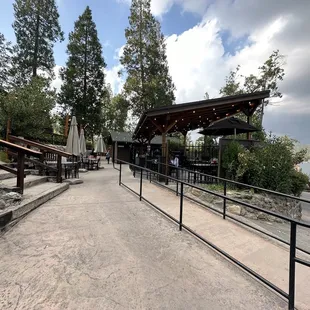 Walkway to outdoor seating