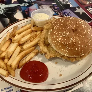 Breaded tenderloin &amp; fries