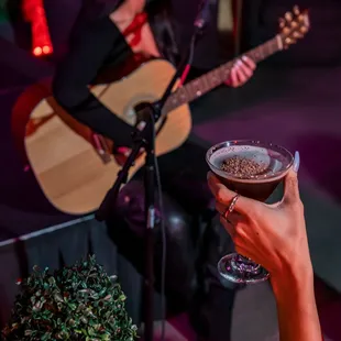 Enjoy intimate music performances &amp; cocktails inside our lounge.
