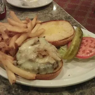 Mushroom Swiss burger