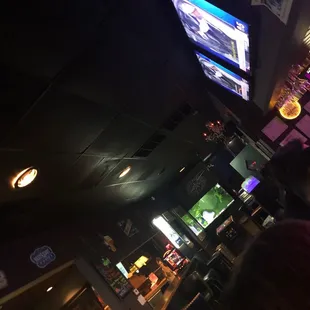 a group of people sitting at a bar