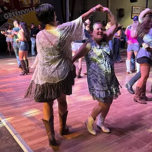 Line dancing with partner
