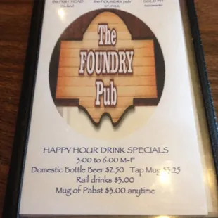 happy hour drink specials