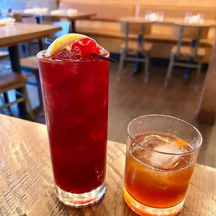 Old Fashioned and another cocktail I can't remember!