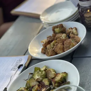 Bacon Brussels and General Tso's Cauliflower