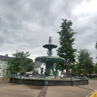 Fountain near the building