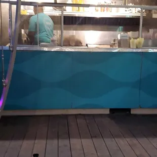 a view of a restaurant kitchen