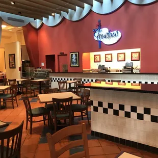 the interior of a restaurant