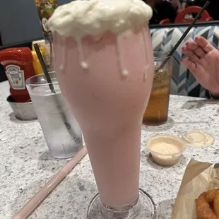 Strawberry milk shake