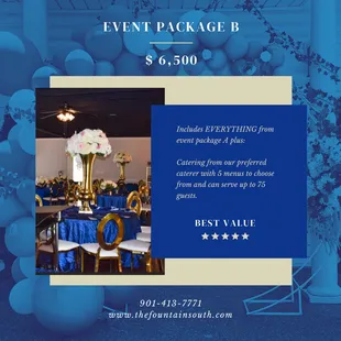 Affordable event package