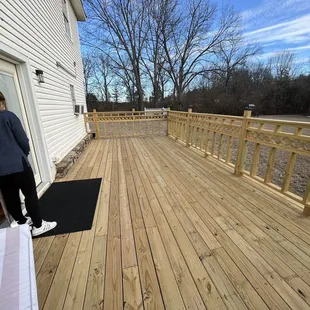 Deck looking out over ceremony area