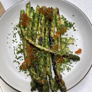 Asparagus, ikura