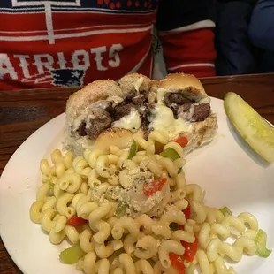 Bobby Orr with a pasta salad