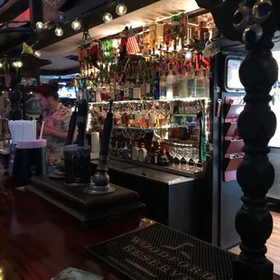 The liquor selection. Great whiskey collection!