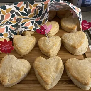 Heart-shaped biscuits
