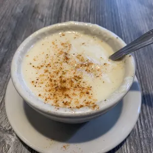 Cream of crab- delicious (watch out for a couple shells because it's packed with crab meat)