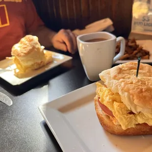 Southern biscuit and veggie biscuit