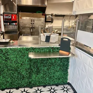 Kitchen area and ordering station
