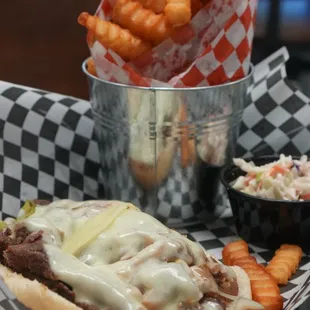 Philly Cheesesteak and Fries
