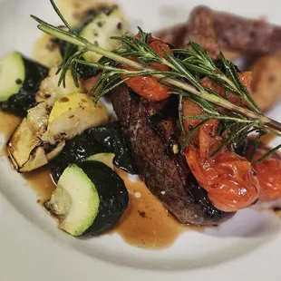 a plate of food on a table