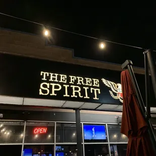 the front of the restaurant