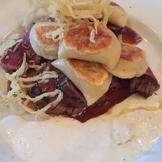 Steak & Pierogies