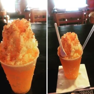 a close up of a cup of ice cream