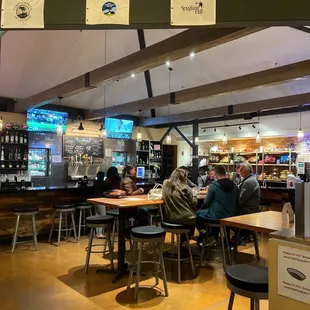 people sitting at tables