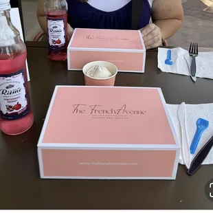 Cute pink boxes
