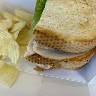Turkey club sandwich with HAIR
