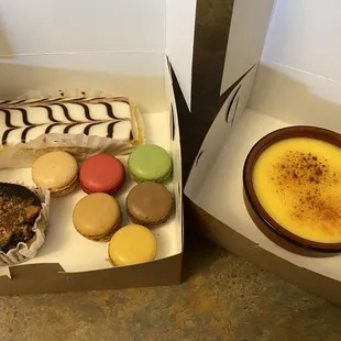 a box of desserts