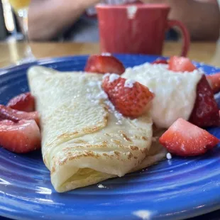Strawberry crepe